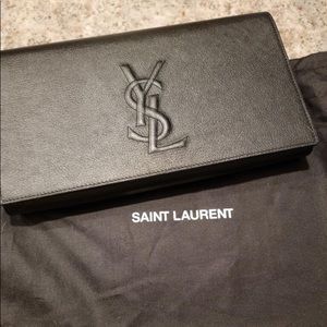 Authentic Ysl black clutch
